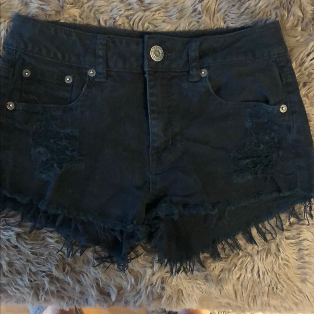American Eagle Black Jean Shorts